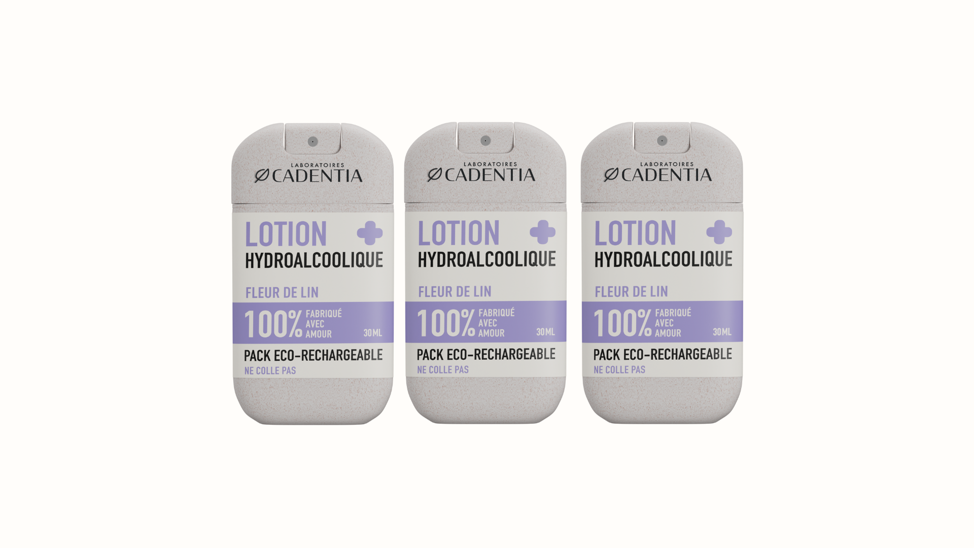 Pack trio – Lotion hydroalcoolique – Fleur de lin